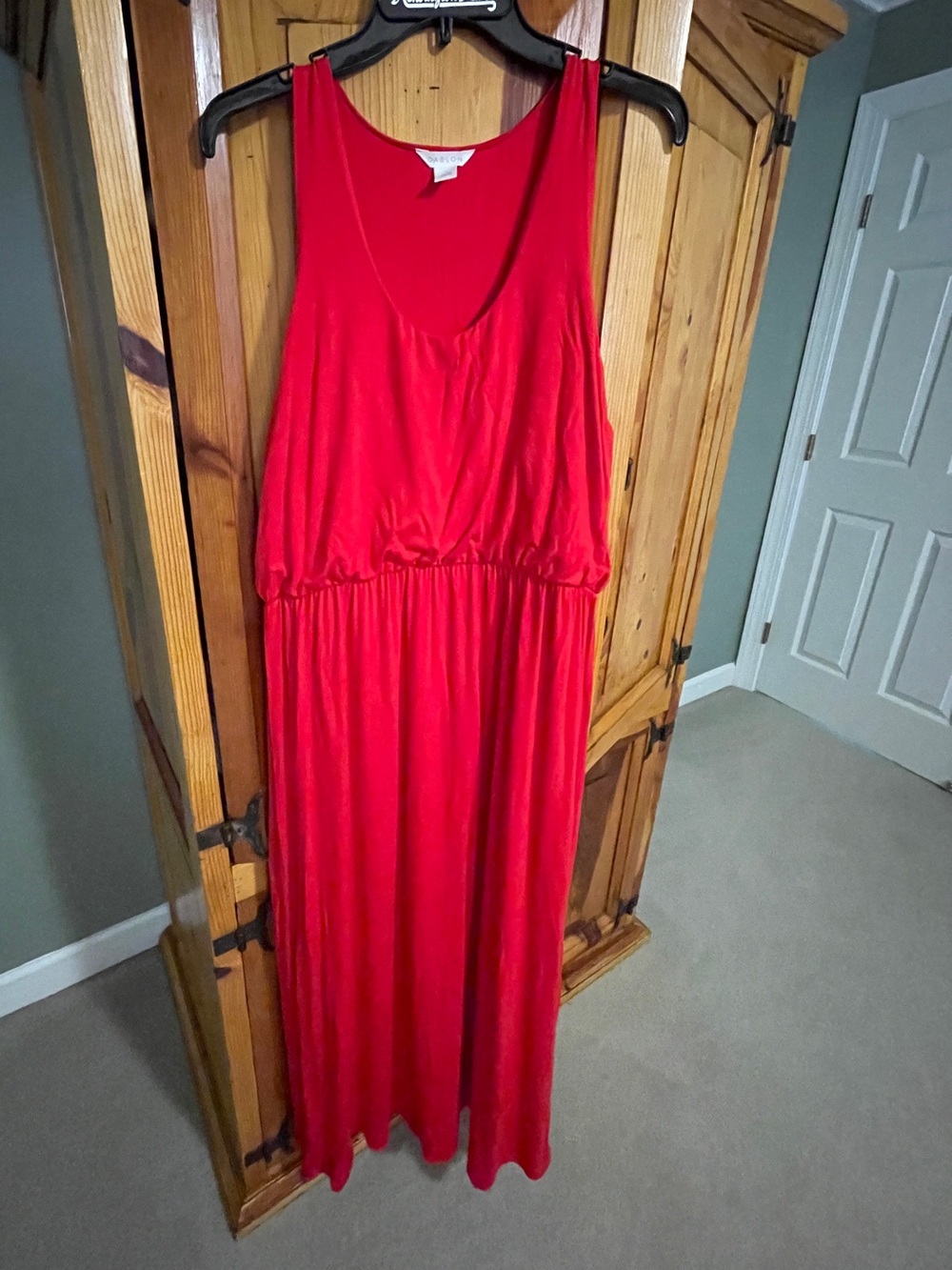 Caslon by Nordstrom Red Sleeveless Jersey Maxi Dress | L